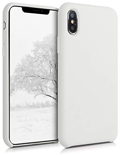 kwmobile Case Compatible with Apple iPhone XS Case - TPU Silicone Phone Cover with Soft Finish - White