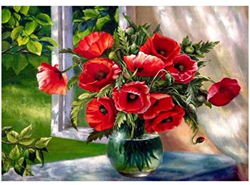 Diamond Painting 5D Diamant Malen Nach Zahlen Kit, Diamanten Malerei Kit Diamonds Painting Stickerei Rose Kreuzstich, Strass-Bilder, Kunst, Handwerk Zuhause, Küche, Hotel, Wanddekoration 40X30cm
