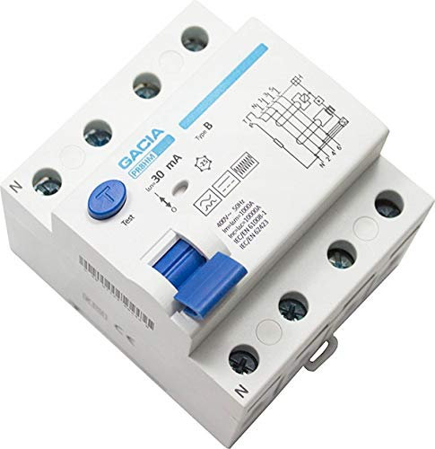 FI-SCHALTER Fehlerstromschutzschalter FI-Schutzschalter 4P 25A 300mA TYP B GACIA