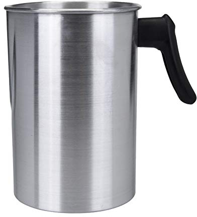 Yarlung 2.6L Candle Making Pouring Pot, Aluminum Construction Candle Making Pitcher Dripless Pouring Spout Wax Melting Pot with Heat-Resisting Handle