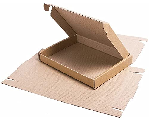 SmithPackaging Braune Versandkartons, 50 Stück, C6, Großbriefgröße, 162 x 114 x 20 mm, E-Flöte, Wellpappe, Royal Mail konform