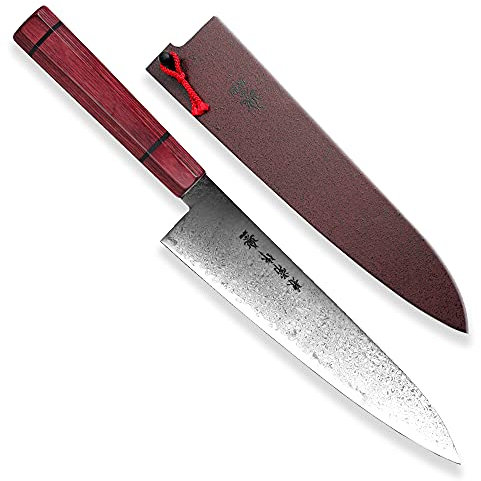 Asian Messer GYUTOU/CHEF Kanetsune Damascus MINAMO-KAZE series, Klinge 210 mm