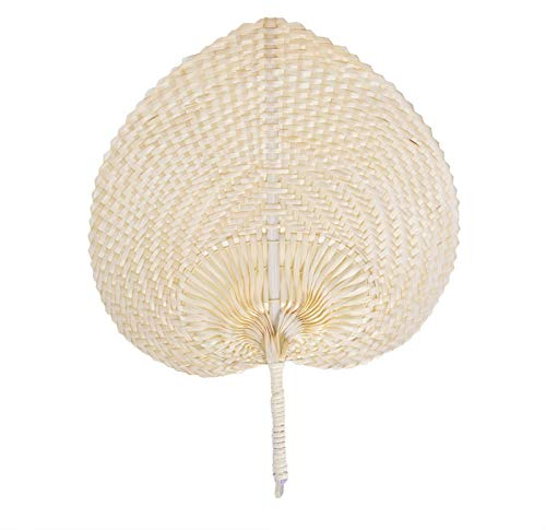 Hand-Woven Fan, Natural Hand Weaving Fan, DIY Bamboo Woven Fan, Summer Manual Straw Hand Fans For Summer, Beach, Party, Wedding