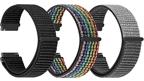 YCHDDER Fabric Nylon Uhrenarmbänder,16mm 18mm 19mm 20mm 22mm 24mm Schnellverschluss Armband Verstellbare Aatmungsaktive Gewebte Sportbänder Ersatzarmband für Herren Damen