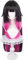 COSPLAZA Genshin Impact Columbina Frauen Schwarz Mix Rosa Lange Gerade Haar Cosplay Perücke Hitzebeständige Synthetische Halloween Party Perücke mit Perücke Cap