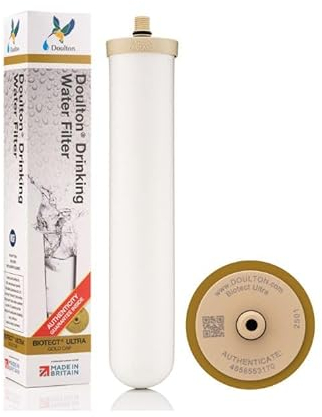 Doulton 10 BioTect Ultra | 1er-Pack | Authentischer Keramik-Kerzenfilter| Geeignet für M12-Anschluss-Untertischsysteme | Reduziert Verunreinigungen | Verbessert Geschmack| NSF-zertifiziert | 2501