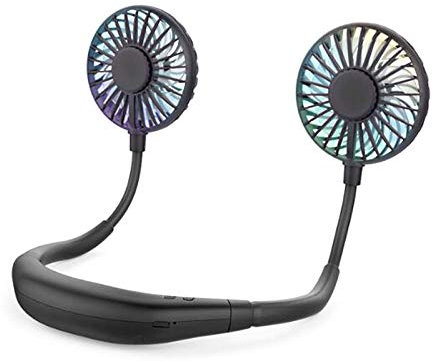 Wresetly mini USB ventilador portátil con batería recargable ventiladores escritorio ordenador de mano aire acondicionado refrigerador de aire para dormitorio negro