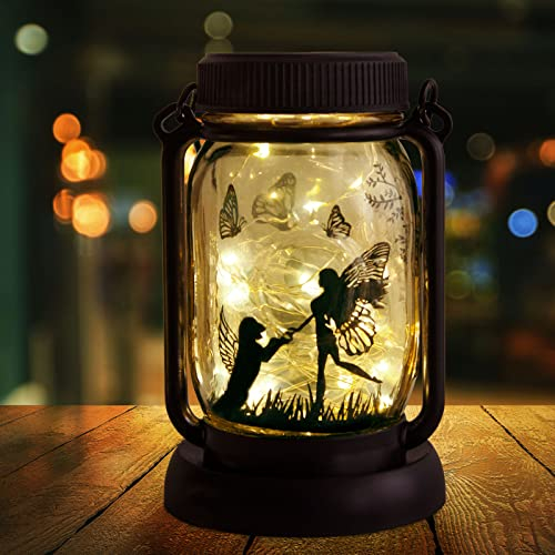 JIAUFU Gartenlampe Dekor Solar 3in1, Geschenke für Mama, Oma, Frau und jedermann, Garten-Geschenke, Solar Outdoor-Gartenbeleuchtung, Zaunbeleuchtung, Pfadbeleuchtung,Dekor Beleuchtung,Magische Dekor