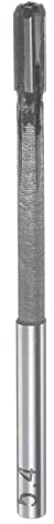 sourcing map Spannen Reibahle 5.4mm H7 Hartmetall Spitze Gerade Flöten Rund Schaft Drehmaschine Fräser