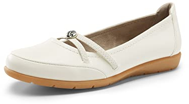 DREAM PAIRS Scarpe Basse da Balletto morbide e Confortevoli con Punta a Punta da Donna,Size 39,Bianco,SDFA2361W-NEW-E