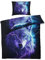 MOBEITI Wolf Motiv Bettwäsche 135x200, Fantasy Blitze Wolfsmotiv Wendebettwäsche, Weiche Kuschelige Mikrofaser Bettbezug Set 2teilig, 1 Kissenbezug 80x80, mit Reißverschluss