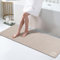 Omulla Grand tapis de bain extra long en terre de diatomée taupe 40 x 120 cm, super absorbant, antidérapant, séchage rapide, pour sol de salle de bain, baignoire, douche, évier