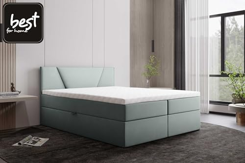Best For Home Boxspringbett Jubilee Bonellfederkern inkl. Topper (200 x 200 cm, Trinity 21)
