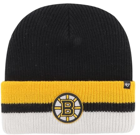 '47 NHL Boston Bruins Split Cuff Mütze Beanie Haymaker Knit Wintermütze Wollmütze