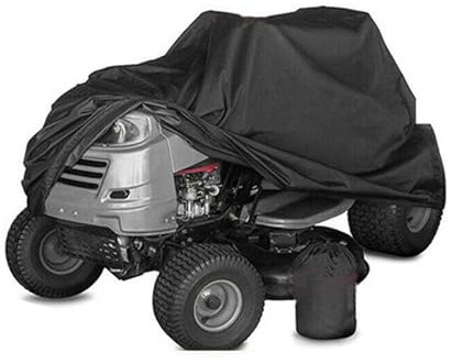 Telo di Copertura per Tosaerba Copri Tagliaerba per Esterno Impermeabile Universale Copertura per Trattorino Tagliaerba 210D Impermeabile Durevole Coperture per Giardino, 177 * 110 * 110cm,Black
