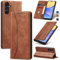 Jasonyu Cover per Samsung Galaxy A15 5G/4G Flip Custodia in Pelle PU, Cover a Libro Portafoglio, Funzione Supporto, Magnetica, Slot Schede, TPU Bumper Caso Custodia per Samsung A15 (Marrone)
