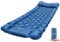 EULANT Materassino Campeggio Autogonfiabile,Impermeabile Materasso Singolo Gonfiabile con Cuscino per Tenda Brevi Viaggi Pesca Spiaggia Trekking Auto,Ultraleggero & Con Built-In Pompa Piede,Blu Reale