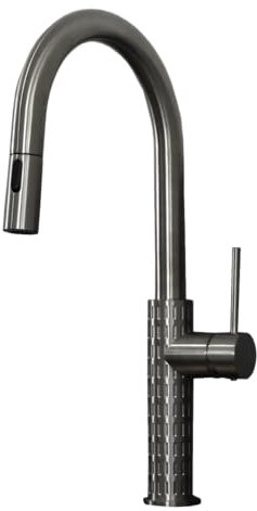 Essebagno Architek mitigeur évier douchette extractible gris gun métal