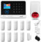 HUXGO® HXA003 Alarmanlage Haus WiFi + GSM 4G mit Funk Sirene Solar | Tuya Smartlife App | Alarm System mit Fenstersensor, 9X Bewegungssensoren | Alarmanlage Wohnung, Garage | Smart Home Security