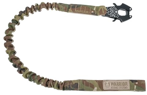WARRIOR - A.S. Multicam Personal Retention Lanyard (Sicherheitsgeschirr) für Militär, Polizei und Taktik-Enthusiasten in Grün/Braun/Schwarz aus Nylon