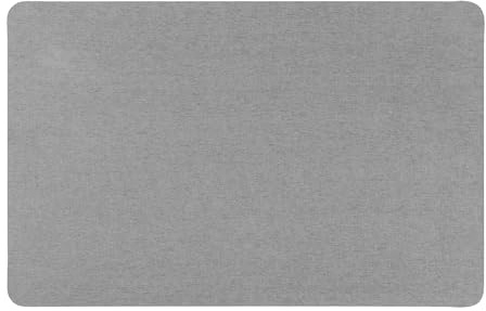 WENKO Badematte wasserabsorbierend, Unterseite rutschfest aus Natur-Kautschuk, Polyester-Oberfläche (schnelltrocknend), 80 x 50 cm, Grau