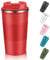 EALLEN Travel Mug with Leakproof Lid,Insulated Reusable Coffee Mug for Hot&Cold Drinks/Tea,Portable Stainless Steel Thermal Takeaway Travel Coffee Cup for Car/Outdoor/Picnic/Office/School (510ml Red)