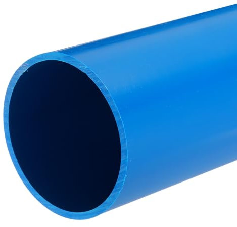 QUARKZMAN PVC Rohr, Durchmesser 81.4mm Länge 0.33m Rund Kunststoffrohr für Garten, Aquarium, Wasserleitung, Kabelkanal, lüftungsrohr (Blau)