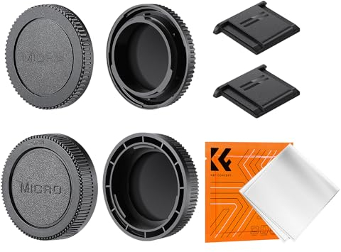 K&F Concept Gehäusedeckel + Objektivdeckel (hinten) für Olympus M4/3 Mount Kameras, E-M1X;E-M1 II; E-M5 III; E-M10 IV;E-PL9;E-PL8;E-P7;für panasonic GH5;GH5 II ;G9;G95;G9L;G85;GX9