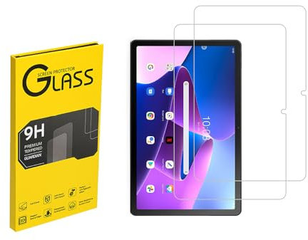 Shunwige Diseñado para Lenovo Tab M10 Plus 3rd Gen 10.6 Inch 2022 Protector de pantalla de cristal templado 9H Anti Scratch HD Clear Bubble Free(2pcs)