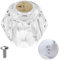 Yenblow Shower Faucet Handle Replacement with Screws, Bathroom Faucet Handle Compatible with Delta Faucet RP239, Single Clear Knob Handle Kit with Offset Hole for Shower/Tub, Faucet Knob, 1Pack