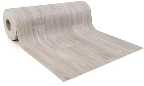 GIURI TESSUTI - Pavimento in PVC - Rivestimento per superfici in Vinile Impermeabile con texture Antiscivolo e supporto in Schiuma ad Alta Resilienza (AL METRO, NORDIC ASH)