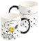 United Labels The Peanuts Snoopy Tasse 320 ml, Weiß Schwarz, Herzensmensch, Kaffeebecher aus Keramik, Kaffeetasse