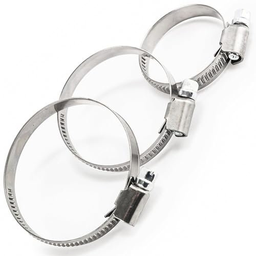 Hose Clips Pipe Clamps 20-32mm (Pack of: 1) Pack of: 1 Worm Drive Premium Adjustable for Ducting and Piping DIYUK