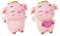 WHAMVOX 2pcs Pig Figurine Cake Decoration Cute Cartoon Cake Adornment for Birthdays and Parties Safe High-grade Material for Desktop and Decor
