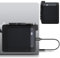 Lacdo Portable External Hard Drive Sleeve for Laptop, Stick on Pouch Holder with Reusable Adhesive, Fit 2.5 Seagate, WD, Toshiba, LaCie External HDD, SSD, Wireless Mouse, Cables, with Pen Loop, Black