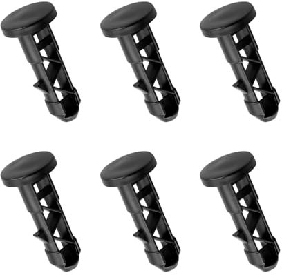 Bojueshaw 6Pcs Wheelie Bin Hinge Pins,Black Plastic Replacement Pins,Dustbin Lid Latches Accessories for 120L/240L Wheeled Bins