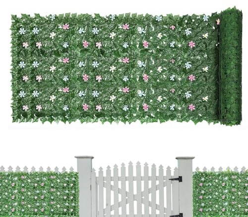 Clôture Végétalisée Écran Intimité, Panneau Végétal Artificiel Décoratif 1x3 M, Brise-Vue Réaliste pour Séparation de Terrasse, Clôture Commerciale, Espace Animaux & Balcon