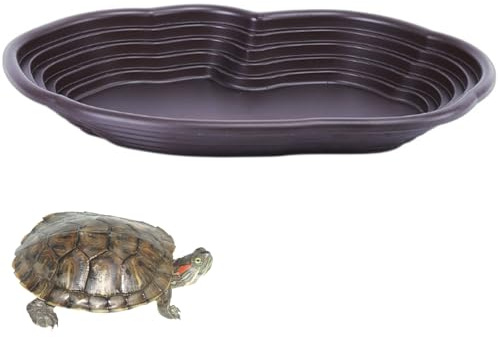 YULIAO Gran Cuenco de Baño de Tortugas, Cuenco de Agua Grande para Tortugas | Gran Cuenco de Agua de Reptil, Piscina para Reptiles Adecuado para Tortugas, Ranas Cornudas y Otros Anfibios y Reptiles