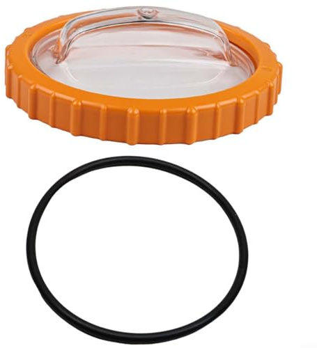 Momfin Kit de cubierta de prefiltro Orange Nut P07018 para bomba de arena 58486 58497 58499 2023+ con junta tórica P6563 tapa transparente P07019 mantenimiento de piscina