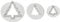 PME CT478 Christmas Tree Cutters, Small, Medium and Large Sizes, Set of 3 White