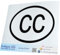 INDIGOS UG Auto Aufkleber Auto - 110x80 mm - Konsularisches Korps CC - schwarz - Selbstklebender Sticker für Auto, Fenster, Bus oder LKW