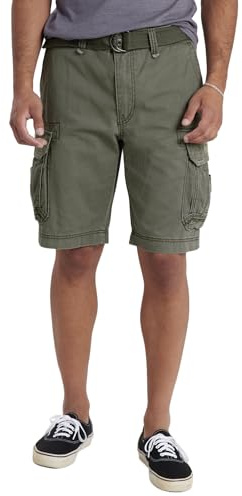 UNIONBAY mens Survivor Belted - Reg and Big & Tall Sizes Cargo Shorts, Military, 30 US