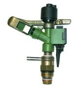 Irrigatore Raindrip Junior 1 Getto a Settore Regolabile in Ottone Verde Oscillante - Maschio 1/2
