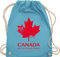 Turnbeutel Rucksack - Länder Fahnen und Flaggen - Canada Not just colder cooler - Souvenir Geschenk - Unisize - Hellblau - kanada vintage country maple beutelrucksäcke stadt kanadier stoffbeutel
