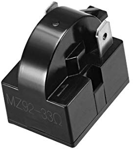 sourcing map 33 Ohm 2 Pin Refrigerator Start Relay for Compressor Black