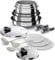 Backen 399916 - Batterie de cuisine 16 pieces, Poêles, Casseroles,Sauteuse, 2 poignées amovibles, Induction, Revêtement antiadhésif, Empilable, Compatible lave-vaisselle.