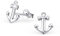 Bungsa ANKER Ohrstecker silber - 925 Sterling Silver Silber Ohrringe für Frauen, Damen, Kinder & Herren