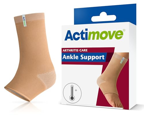 Actimove Arthritis Care Ankle Support | Beige, 2X-Large, Drug-free Pain Management for Arthritis, Increases Blood Circulation, Left or Right Wear