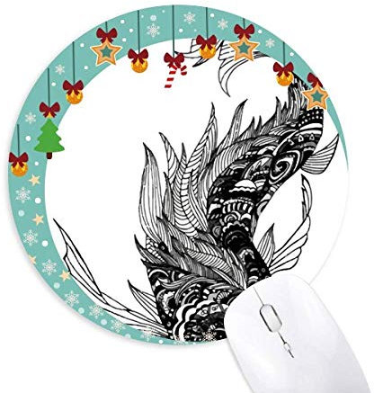 Meisterstück der Klassik der Berge Zeichnen Maus Pad Jingling Bell Round Rubber Mat