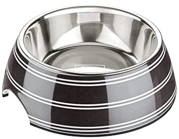 HUNTER Silda Gamelle en mélamine avec gamelle en Acier Inoxydable Anthracite/Blanc 350 ML